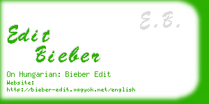 edit bieber business card